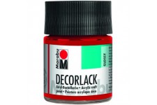 Peinture acrylique « Decorlack », rouge cerise, 50 ml, en verre