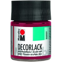  Peinture Acrylique"Decorlack", Rouge Carmin, 50 ml