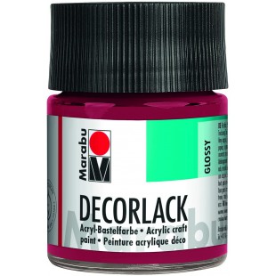  Peinture Acrylique"Decorlack", Rouge Carmin, 50 ml