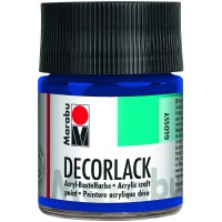 11300005052 - Peinture acrylique bleu moyen 052-50 ml - Vernis acrylique brillant a  base d'eau - Resistant aux intemperies et a