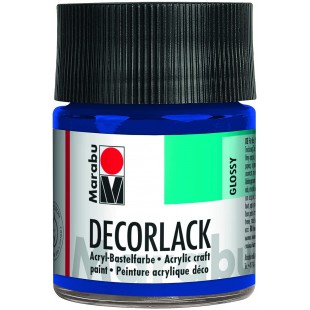 11300005052 - Peinture acrylique bleu moyen 052-50 ml - Vernis acrylique brillant a  base d'eau - Resistant aux intemperies et a