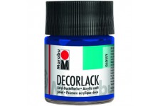 11300005052 - Peinture acrylique bleu moyen 052-50 ml - Vernis acrylique brillant a  base d'eau - Resistant aux intemperies et a