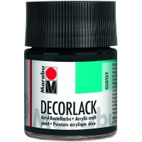 11300005073 - Peinture acrylique noire 073-50 ml - Peinture acrylique brillante a base d'eau - Resistant aux intempe