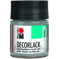 Vernis acrylique « Decorlack », argente metallique, 50 ml, dans un verre VE 1.