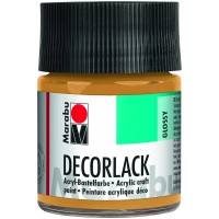 11300005784 - Peinture acrylique dore metallise 784, 50 ml, vernis acrylique brillant a base d'eau, resistant aux in