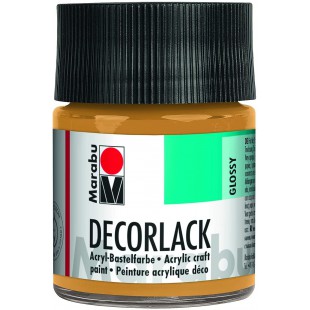 11300005784 - Peinture acrylique dore metallise 784, 50 ml, vernis acrylique brillant a base d'eau, resistant aux in