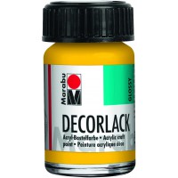 Vernis acrylique « Decorlack » - Jaune moyen - 15 ml - En verre