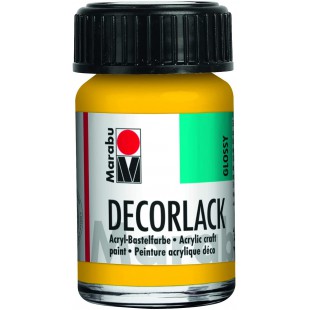 Vernis acrylique « Decorlack » - Jaune moyen - 15 ml - En verre