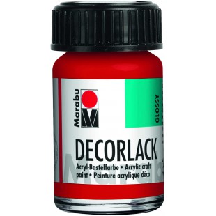  Peinture Acrylique "Decorlack", Rouge Geranium, 15 ml