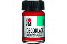  Peinture Acrylique "Decorlack", Rouge Geranium, 15 ml