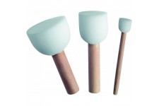 Pochoir Brosse, Bois, Blanc, Lot de 3