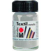 Peinture textile 15 ml - Argent metallise