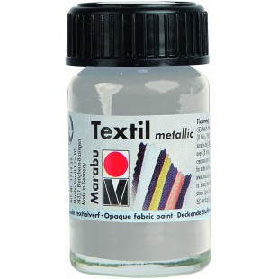 Peinture textile 15 ml - Argent metallise