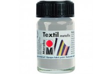 Peinture textile 15 ml - Argent metallise