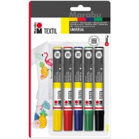 feutres textilpainter, 5 Couleurs pour Textiles clairs (2-4 mm)