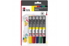 feutres textilpainter, 5 Couleurs pour Textiles clairs (2-4 mm)