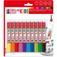 0125000000084 Noir, Bleu, Vert, Rouge, Jaune 10piece(s) marqueur a peinture - Marqueurs a peinture (Noir, Bleu, Ver