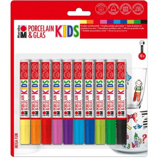 0125000000084 Noir, Bleu, Vert, Rouge, Jaune 10piece(s) marqueur a peinture - Marqueurs a peinture (Noir, Bleu, Ver