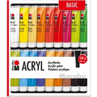 121000201 - Couleurs Acrylique Set, 18 x 36 ML, Acrylfarben