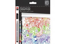 Doodle Supreme Ensemble de 12 Stylos/Marqueurs de Couleur a  Pointe Fine