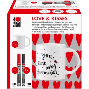 Marabu 123000000102 - Ensemble de Tasses Love & Kisses