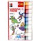 030600000100 Kids Window Color Set de 10 x 25 ml de peinture et modele de coloriage A4 avec 18 motifs, peinture pour 