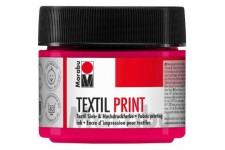 17030050914 Peinture textile Print, tamis et haute pression a  base d'eau, 100 ml, magenta primaire, rouge - version allemande