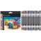 Sketch Graphix Lot de 12 marqueurs a  pointe double japonaise 1 mm Pointe biseautee fine 1 mm Couleurs brillantes, encre a  sech