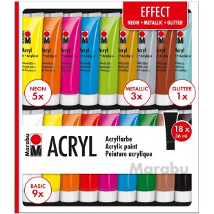 Peinture acrylique , multicolore, 36ml