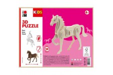 Kids Puzzle 3D Cheval en Bois 30 pieces, Environ 18 x 16 cm, 10124366