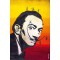 120100000080 - Lot de 6 pots de 80 ml en jaune moyen, rouge carmin, bleu moyen, vert jus, blanc et noir, peinture acrylique soye