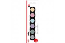 pots de peinture acrylique pastel, 6 couleurs en pot de 3,5 ml, a base d'eau, impermeable et resistant a la lumiere,