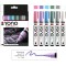 Yono 124000004003 Lot de 6 marqueurs pastel en acrylique polyvalents avec pointe ogive japonaise 1,5-3 mm, a base d'