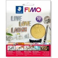 Staedtler Fimoa Accessoires Pack de 10 Feuilles metalliques Or 14 x 14 cm