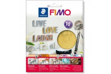 Staedtler Fimoa Accessoires Pack de 10 Feuilles metalliques Or 14 x 14 cm