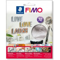 Staedtler Fimoa Accessoires Pack de 10 Feuilles metalliques Argent 14 x 14 cm