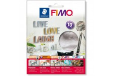 Staedtler Fimoa Accessoires Pack de 10 Feuilles metalliques Argent 14 x 14 cm