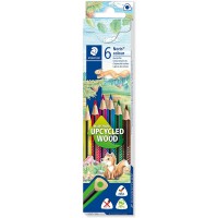 STAEDTLER - Noris Colour 187 - Crayons De Couleur Pour Dessin Et Coloriage - Forme Triangulaire Ergonomique - Bois upcycle - Ass