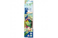 STAEDTLER - Noris Colour 187 - Crayons De Couleur Pour Dessin Et Coloriage - Forme Triangulaire Ergonomique - Bois upcycle - Ass