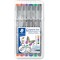 Staedtler Pigment Liner Colour, Feutres tres fins a  encre coloree pigmentee infalsifiable pour ecrire et dessiner, Pointe extra