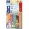 Staedtler Noris Jumbo, Crayons De Couleur epais, Concus Pour Les Enfants, Systeme Anti-Casse, Pack Bonus Avec 12 Crayons Aux Cou