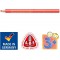 Staedtler Noris Jumbo, Crayons De Couleur epais, Concus Pour Les Enfants, Systeme Anti-Casse, Pack Bonus Avec 12 Crayons Aux Cou