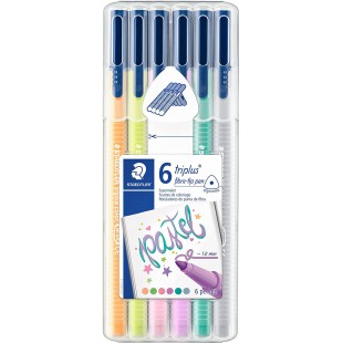 Staedtler Triplus Color 323, Feutres De Couleur"My Pastel Colours", Pointe De 1 Mm, Pour ecriture Et Coloriage, etui Chevalet Av