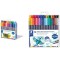 Staedtler Feutres a  double pointe pour ecriture et coloriage, 0.5-0.8 mm et 3 mm & Feutres de coloriage aquarellables a  double