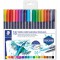 Staedtler Feutres de coloriage aquarellables a  double pointe, Pointe pinceau 1-6 mm et pointe fine 0.5-0.8 mm, etui plastique a