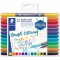 Staedtler Brush Letter Duo, Feutres de coloriage a double pointe pour lettrage au pinceau, Pointe pinceau 1-6 mm et 