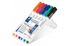 Staedtler Lumocolor 301, Feutres pour tableau blanc effacables a  sec, Sans xylene ni toluene et quasi-inodore, Pointe ogive de 