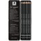 Staedtler Mars Lumograph Black, Crayons graphites enrichis en carbone, Pour artistes et dessinateurs, Boite en metal