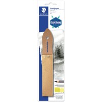 Staedtler Affutoir en bois de 12 feuilles de papier de verre, Livre sous etui blister, 923 23BK-C - version allemande