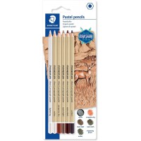 Staedtler Mars Lumograph Pastel, Crayons pastel de haute qualite pour le dessin artistique sur papier, Gamme Design Journey, etu